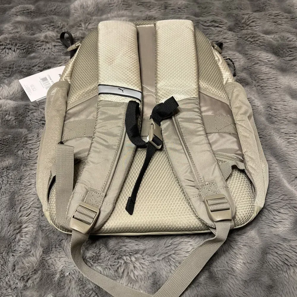 Puma Challenger Performance Backpack New With Tags Tan Reflective Laptop Sleeve
